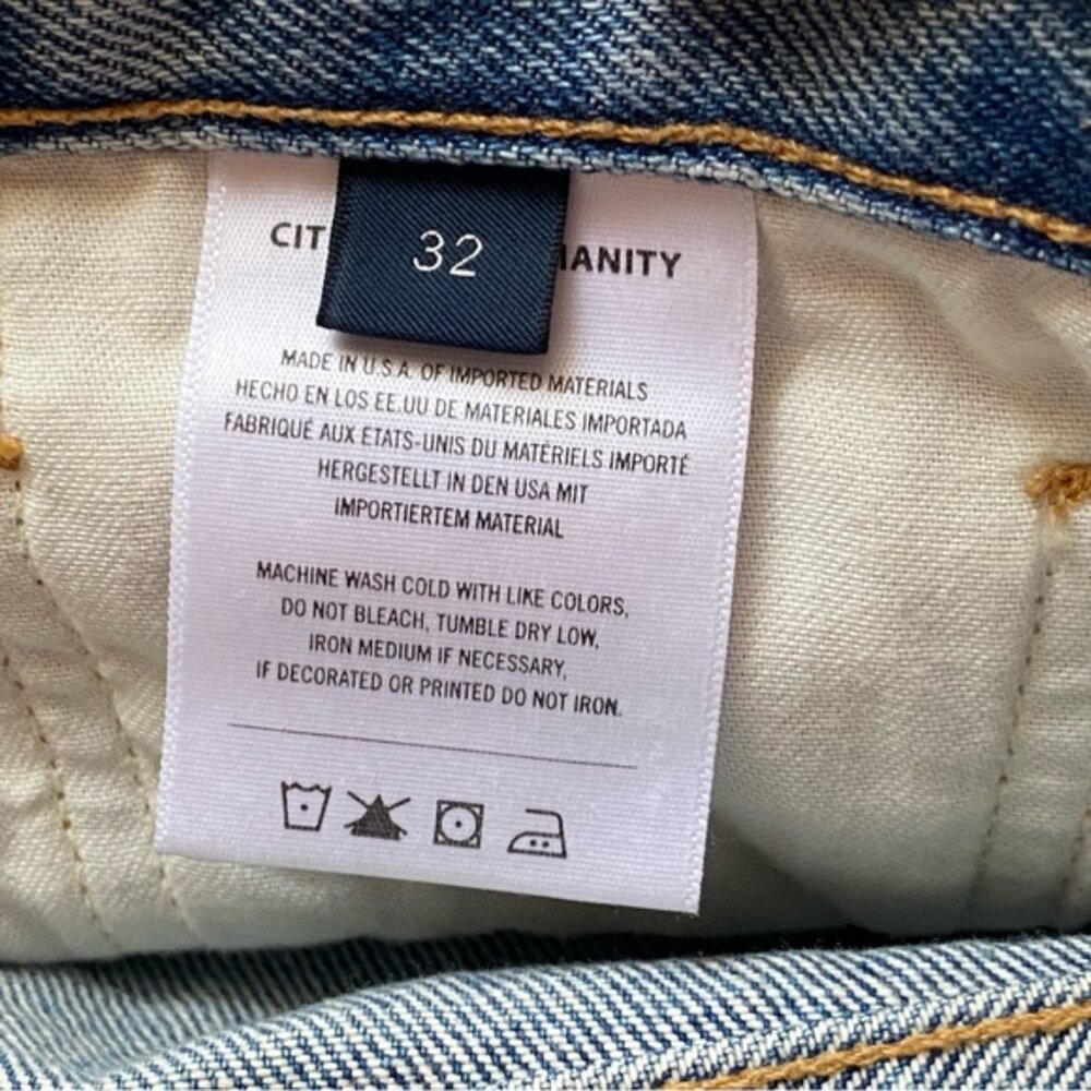 Citizens Of Humanity Emerson Slim Boyfriend Woman 32 Blue Sky Distressed Coastal - Picture 10 of 16